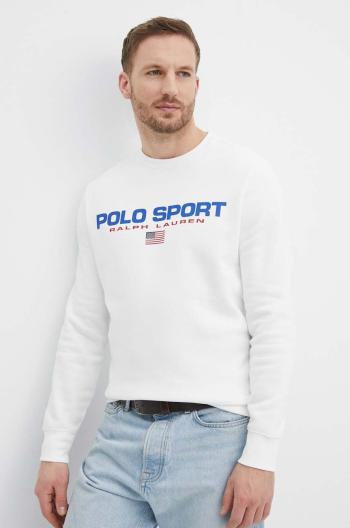 Mikina Polo Ralph Lauren pánska,biela farba,s potlačou,710835770