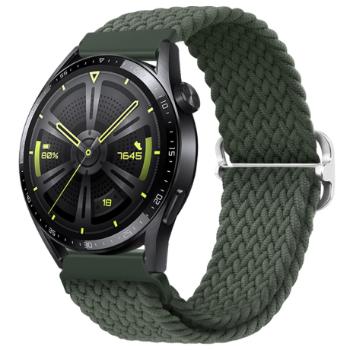 BStrap Elastic Nylon remienok na Samsung Galaxy Watch 3 45mm, olive green (SSG025C0401)