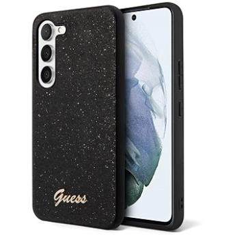 Guess PC/TPU Glitter Flakes Metal Logo Zadný Kryt na Samsung Galaxy S23 Black (GUHCS23SHGGSHK)