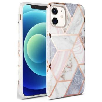 Tech-Protect Marble kryt na iPhone 12 mini, ružový