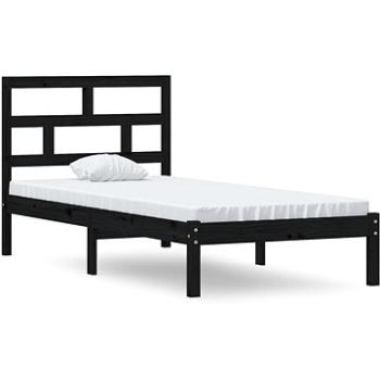 Rám postele čierny masívne drevo 90 × 190 cm Single, 3101187