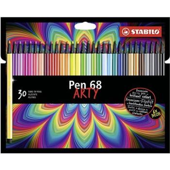 STABILO Pen 68, 30 ks, kartónové puzdro „ARTY“ (4006381547062)