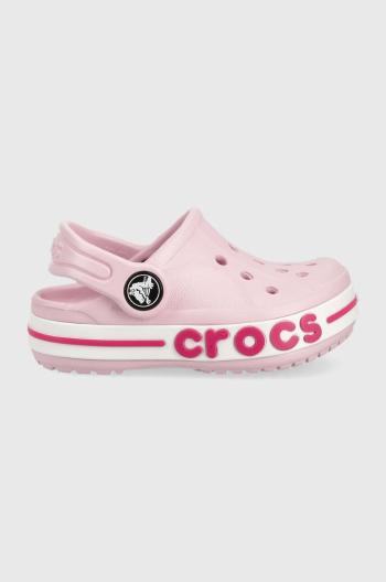 Detské šľapky Crocs ružová farba