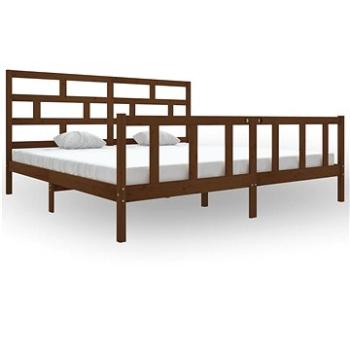 Rám postele medovo hnedý masívna borovica 200 × 200 cm, 3101371