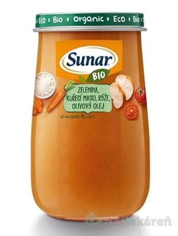 Sunar BIO príkrm ZELENINA, KURACIE MASO, RYŽA, 190g