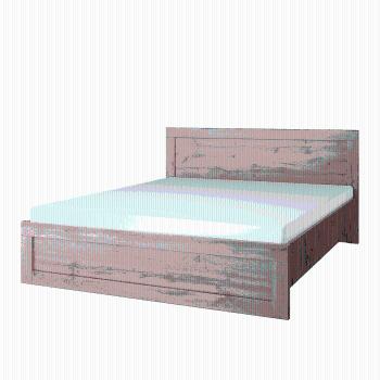 Manželská posteľ, 160x200, dub wotan, MORATIZ R1, rozbalený tovar