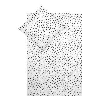 Bielo-čierne bavlnené obliečky na jednolôžko Jill&Jim Jana, 135 x 200 cm