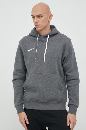 Mikina Nike pánska, šedá farba, s kapucňou, jednofarebná