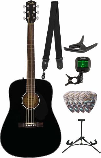 Fender CD-60S Dreadnought WN Black Deluxe SET Čierna