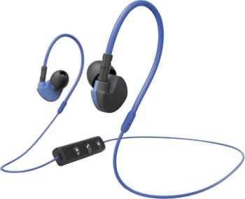 Hama Active BT Bluetooth športové štupľové slúchadlá do uší Headset, regulácia hlasitosti, odolný proti potu modrá
