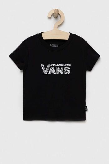 Detské bavlnené tričko Vans ANIMAL LOGO KIDS Black čierna farba, s potlačou