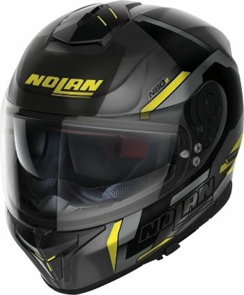 Nolan N80-8 Wanted N-Com Flat Lava Grey Black/Yellow M Prilba