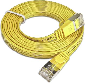 Slim Wirewin PKW-STP-SLIM-KAT6 0.5 GE RJ45 sieťové káble, prepojovacie káble CAT 6 U/FTP 0.50 m žltá plochý 1 ks