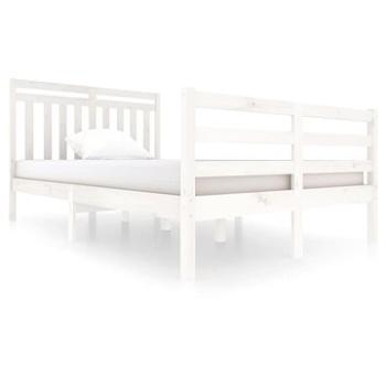 Rám postele biely masívne drevo 120 × 200 cm, 3100650
