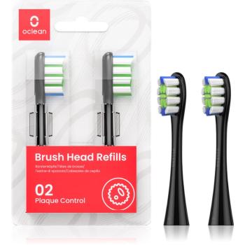 OClean Brush Head Plaque Control náhradné hlavice na zubnú kefku Black 2 ks