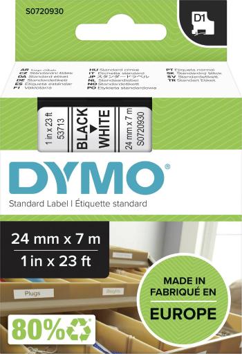 páska do štítkovača  DYMO D1 53713  Farba pásky: biela Farba písma:čierna 24 mm 7 m