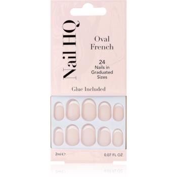 Nail HQ Oval French umelé nechty 24 ks