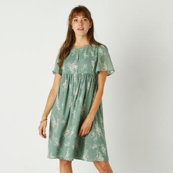 Blancheporte Rozšírené šaty s dvojfarebnou potlačou zelená/prírodná 56