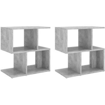 SHUMEE Nočné stolíky 2 ks betónovo sivé 50 × 30 × 51,5 cm drevotrieska, 806373