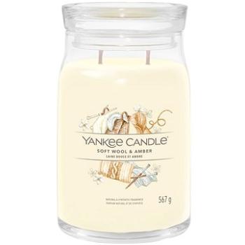 YANKEE CANDLE Signature sklo 2 knôty Soft Wool & Amber 567 g (5038581141695)