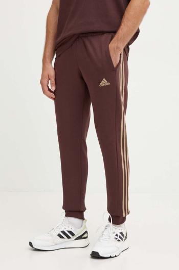 Tepláky adidas Essentials bordová farba, vzorované, JG5953