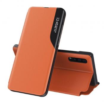 MG Eco Leather View knižkové puzdro na Huawei P40 Pro, oranžové