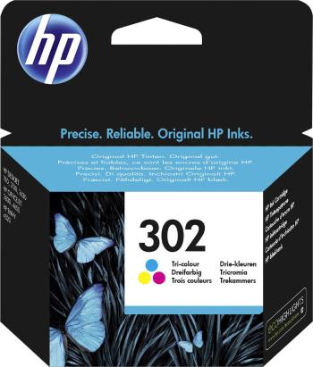 HP 302 Ink cartridge  originál zelenomodrá, purpurová, žltá F6U65AE náplň do tlačiarne