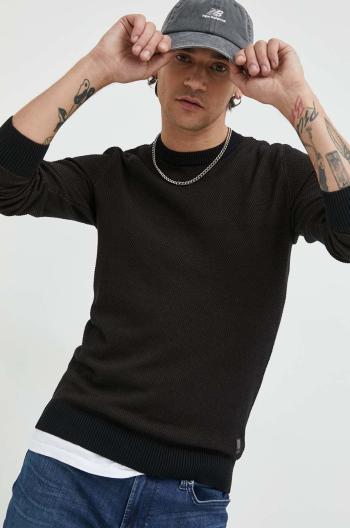 bavlnený sveter Premium by Jack&Jones globe pánsky, čierna farba