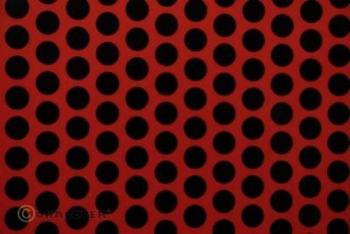 Oracover 41-022-071-002 nažehlovacia fólia Fun 1 (d x š) 2 m x 60 cm svetločervená, čierna