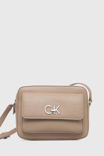 Kabelka Calvin Klein béžová farba,K60K611083