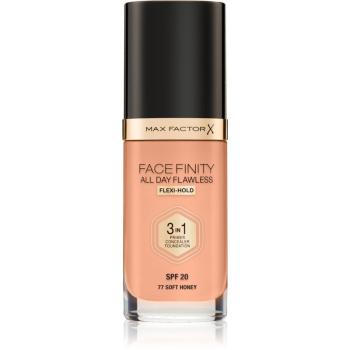 Max Factor Facefinity All Day Flawless dlhotrvajúci make-up SPF 20 odtieň 77 Soft Honey 30 ml