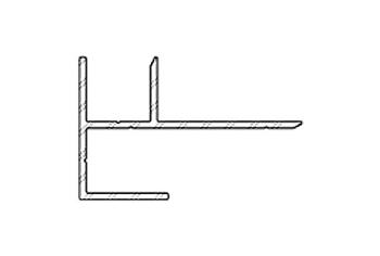 Hliníkový profil pre detaily ostenia 9565, 32x50x3000 mm, TWINSON O-WALL Čierny profil