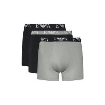 Emporio Armani  Underwear Three Pack Logo Boxers - Black/Stone  Boxerky Modrá