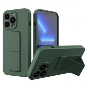 MG Kickstand silikónový kryt na iPhone 13 mini, zelený