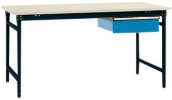 Manuflex BB5257.7016 Kompletný príručný stolík BASIS stacionárny s plastovou doskou + samostatná zásuvka, š xhxv: 1500 x