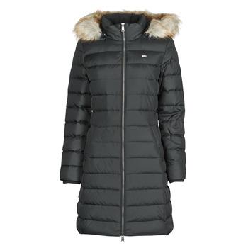 Tommy Jeans  Bundy TJW ESSENTIAL HOODED DOWN COAT  Čierna