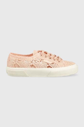 Tenisky Superga 2750 MACRAME dámske, ružová farba, S81219W