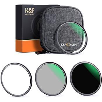K&F Concept sada magnetických filtrov 3 ks (MCUV, CPL, ND1000) – 49 mm (SKU.1649)