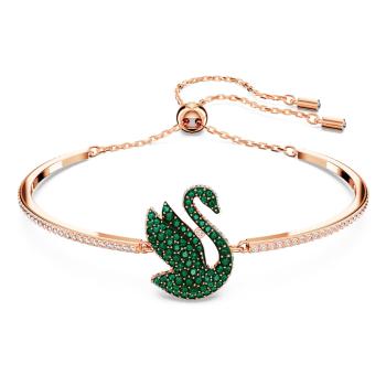 Swarovski Trblietavý bronzový náramok s kryštálmi Iconic Swan 5650065