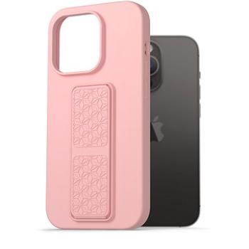 AlzaGuard Liquid Silicone Case with Stand na iPhone 14 Pro ružové (AGD-PCSS0031P)