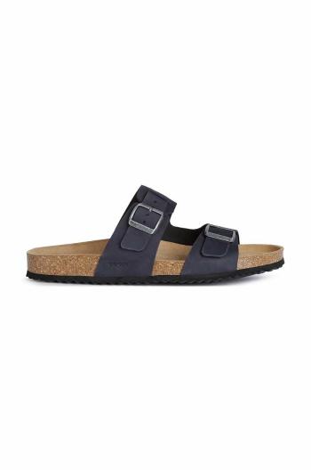 Semišové šľapky Geox U SANDAL GHITA B pánske, tmavomodrá farba, U159VB 00032 C4002