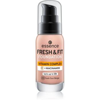 Essence Fresh & Fit tekutý make-up odtieň 40 Fresh Sun Beige 30 ml