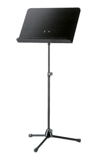 K&M 118/1 Orchestra music stand black stand, black wooden desk