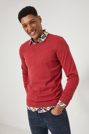 Bavlnený sveter Medicine pánsky, ružová farba, ľahký,