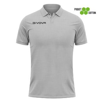 POLO COTONE PIQUET SUMMER GRIGIO MELANGE CHIARO Tg. L