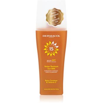 Dermacol Sun Water Resistant vodeodolné mlieko na opaľovanie s rozprašovačom SPF 15 200 ml