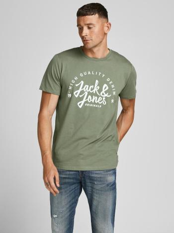 Zelené tričko s nápisom Jack & Jones Kimbel