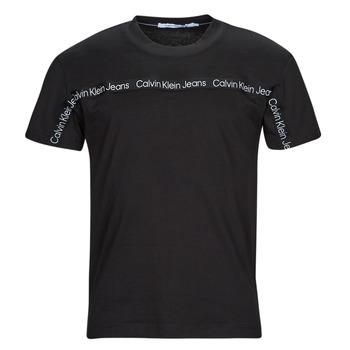Calvin Klein Jeans  Tričká s krátkym rukávom LOGO TAPE TEE  Čierna