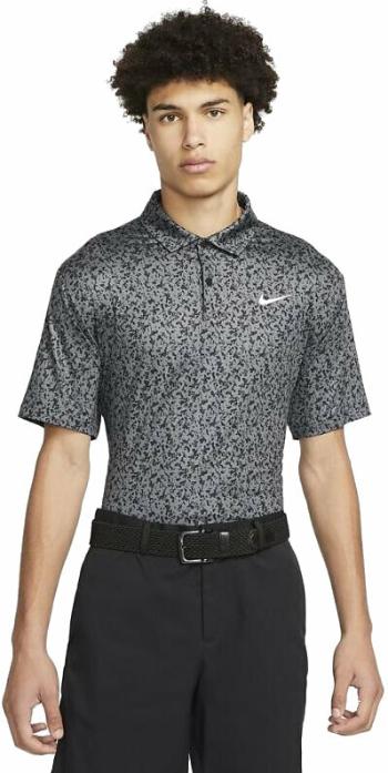 Nike Dri-Fit Tour Mens Camo Golf Polo Iron Grey/White S