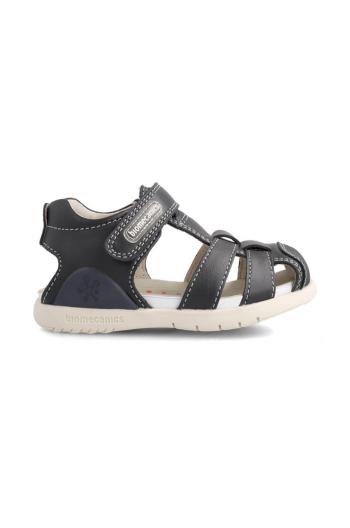 Detské kožené sandále Biomecanics čierna farba